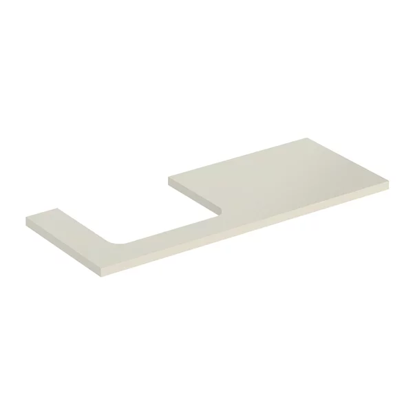 Mobilier Baie - Blat pentru lavoar Geberit One cu decupaj in stanga gri nisip lucios 120 cm