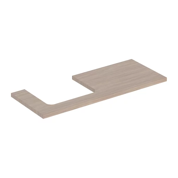Mobilier Baie - Blat pentru lavoar Geberit One cu decupaj in stanga stejar bej 120 cm