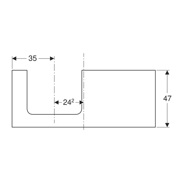 Blat pentru lavoar Geberit One cu decupaj in stanga nuc american Hickory 120 cm [2]