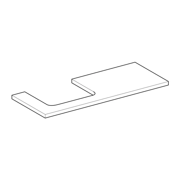 Blat pentru lavoar Geberit One cu decupaj in stanga nuc american Hickory 120 cm [5]