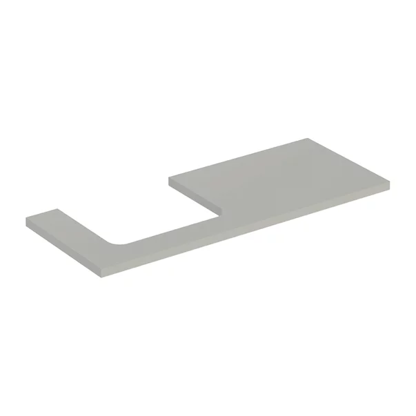 Mobilier Baie - Blat pentru lavoar Geberit One cu decupaj in stanga greige mat 120 cm