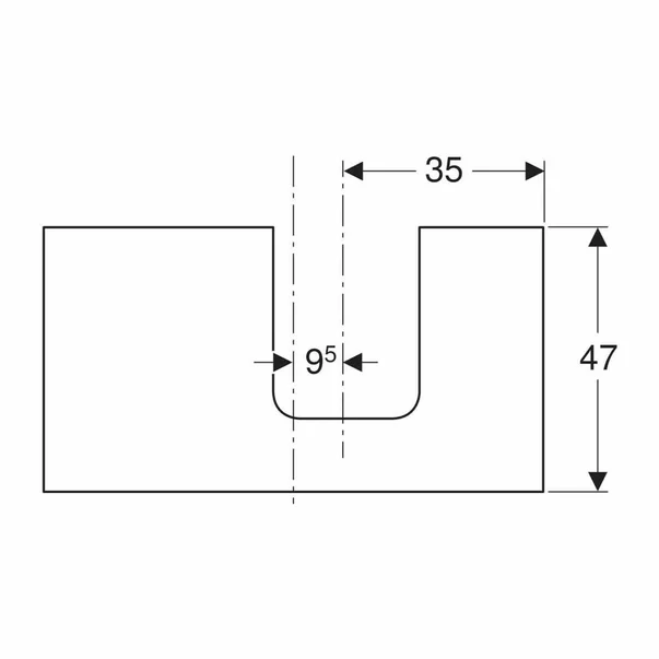 Blat pentru lavoar Geberit One cu decupaj in dreapta 90 cm alb mat [2]