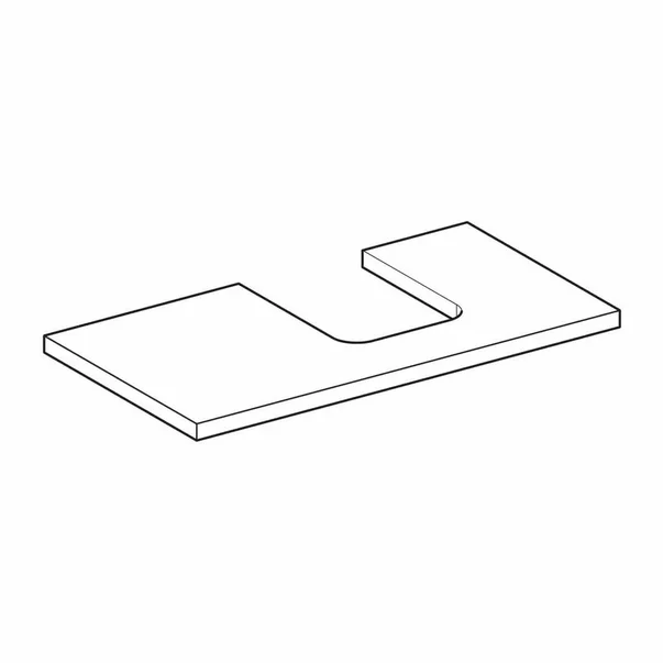 Blat pentru lavoar Geberit One cu decupaj in dreapta 90 cm alb mat [5]