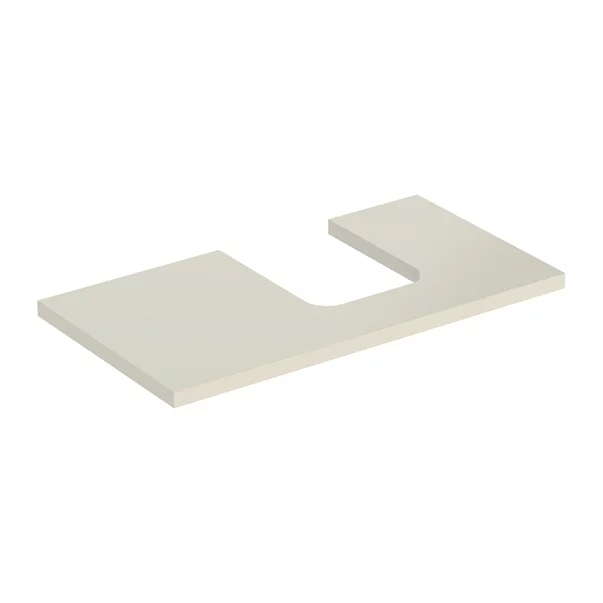 Mobilier Baie - Blat pentru lavoar Geberit One cu decupaj in dreapta 90 cm gri nisip lucios