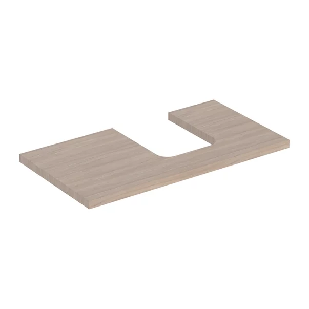 Mobilier Baie - Blat pentru lavoar Geberit One cu decupaj in dreapta 90 cm stejar bej