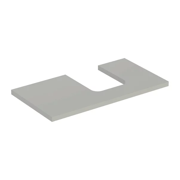 Mobilier Baie - Blat pentru lavoar Geberit One cu decupaj in dreapta 90 cm greige mat