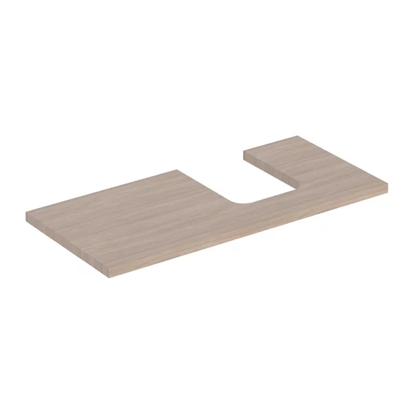 Mobilier Baie - Blat pentru lavoar Geberit One cu decupaj in dreapta 105 cm stejar bej