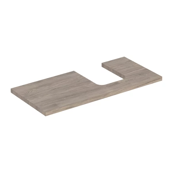 Mobilier Baie - Blat pentru lavoar Geberit One cu decupaj in dreapta 105 cm nuc american Hickory