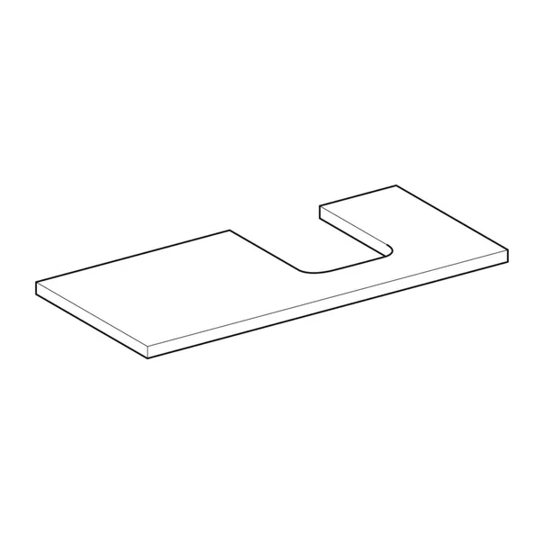 Blat pentru lavoar Geberit One cu decupaj in dreapta 105 cm greige mat [5]