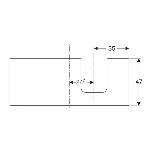 Blat pentru lavoar Geberit One cu decupaj in dreapta 120 cm alb mat [2]