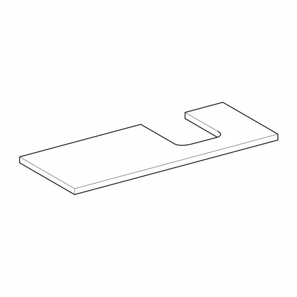 Blat pentru lavoar Geberit One cu decupaj in dreapta 120 cm stejar bej [5]