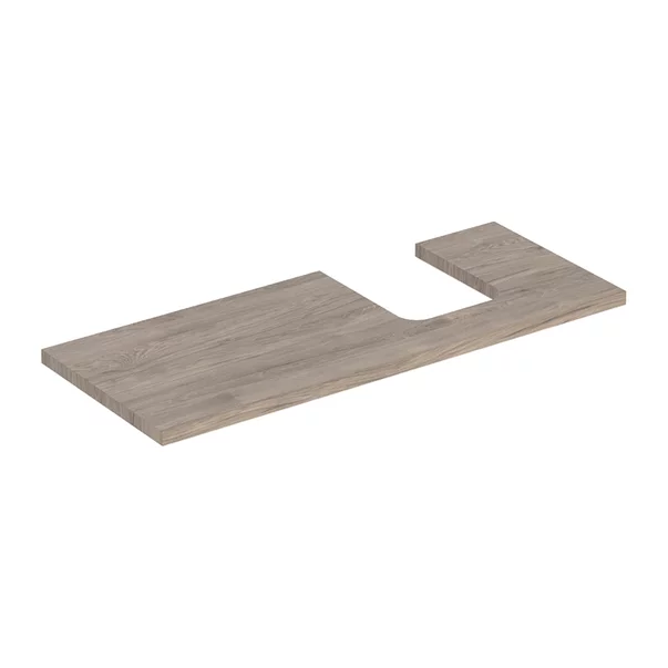 Mobilier Baie - Blat pentru lavoar Geberit One cu decupaj in dreapta 120 cm nuc american Hickory