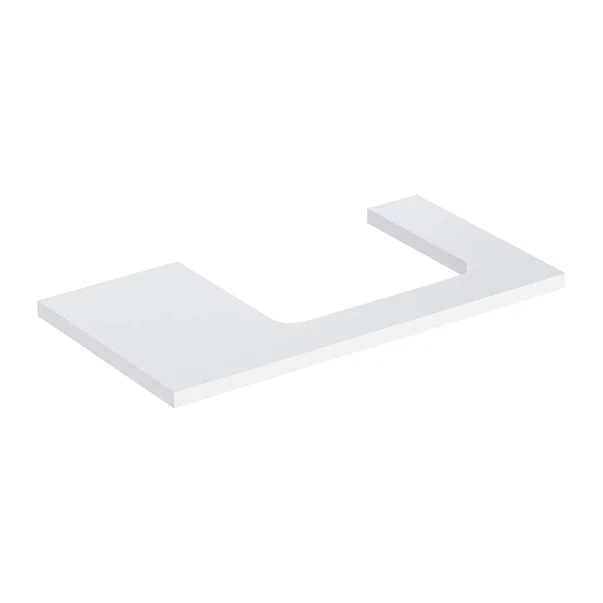 Mobilier Baie - Blat pentru lavoar Geberit One cu decupaj in dreapta alb lucios 90 cm