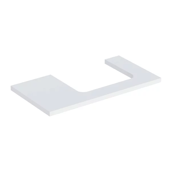 Mobilier Baie - Blat pentru lavoar Geberit One cu decupaj in dreapta alb mat 90 cm