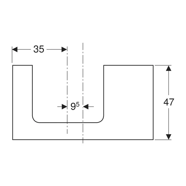 Blat pentru lavoar Geberit One cu decupaj in dreapta alb mat 90 cm [2]