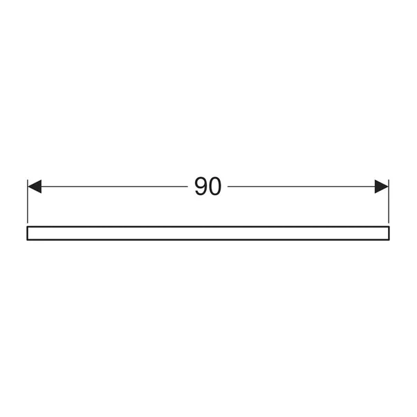 Blat pentru lavoar Geberit One cu decupaj in dreapta lava mat 90 cm [4]
