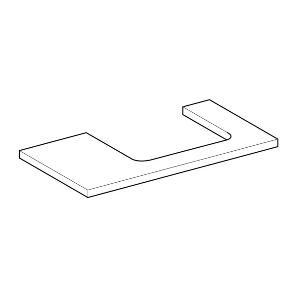 Blat pentru lavoar Geberit One cu decupaj in dreapta lava mat 90 cm [5]