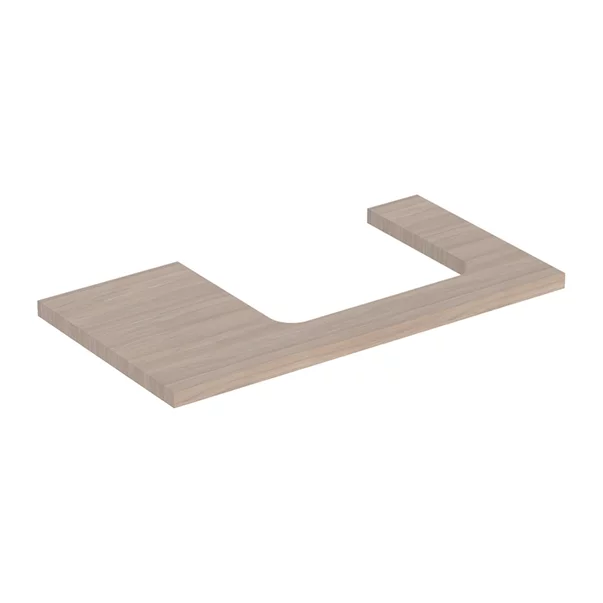 Mobilier Baie - Blat pentru lavoar Geberit One cu decupaj in dreapta stejar bej 90 cm