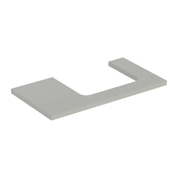 Mobilier Baie - Blat pentru lavoar Geberit One cu decupaj in dreapta greige mat 90 cm