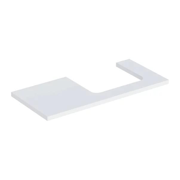 Mobilier Baie - Blat pentru lavoar Geberit One cu decupaj in dreapta alb mat 105 cm