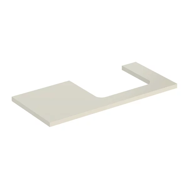 Mobilier Baie - Blat pentru lavoar Geberit One cu decupaj in dreapta gri nisip lucios 105 cm