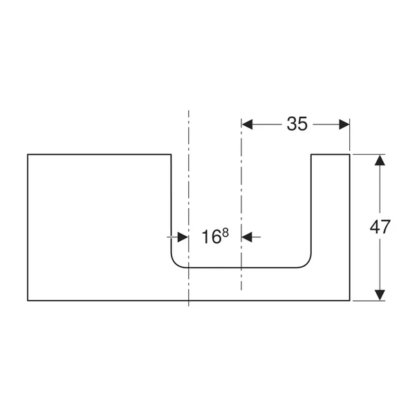 Blat pentru lavoar Geberit One cu decupaj in dreapta greige mat 105 cm [2]