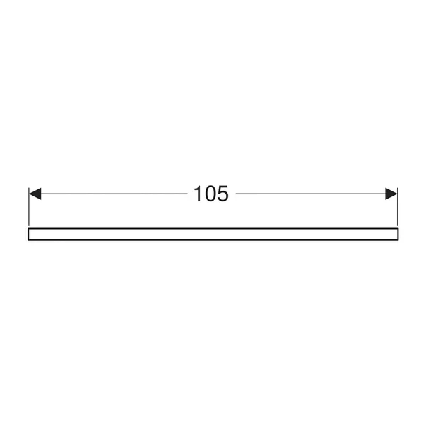 Blat pentru lavoar Geberit One cu decupaj in dreapta greige mat 105 cm [4]