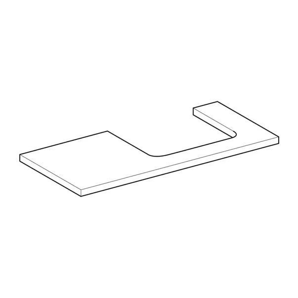 Blat pentru lavoar Geberit One cu decupaj in dreapta greige mat 105 cm [5]