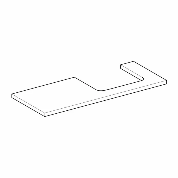 Blat pentru lavoar Geberit One cu decupaj in dreapta stejar bej 120 cm [5]