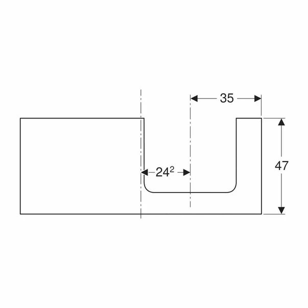 Blat pentru lavoar Geberit One cu decupaj in dreapta greige mat 120 cm [2]