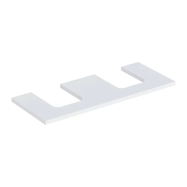 Mobilier Baie - Blat pentru lavoar Geberit One cu decupaj dublu 120 cm alb mat