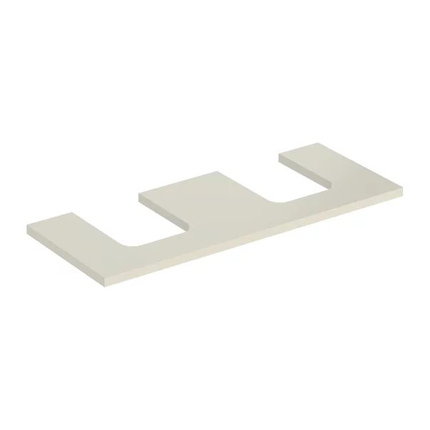 Mobilier Baie - Blat pentru lavoar Geberit One cu decupaj dublu 120 cm gri nisip lucios