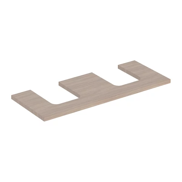 Mobilier Baie - Blat pentru lavoar Geberit One cu decupaj dublu 120 cm stejar bej