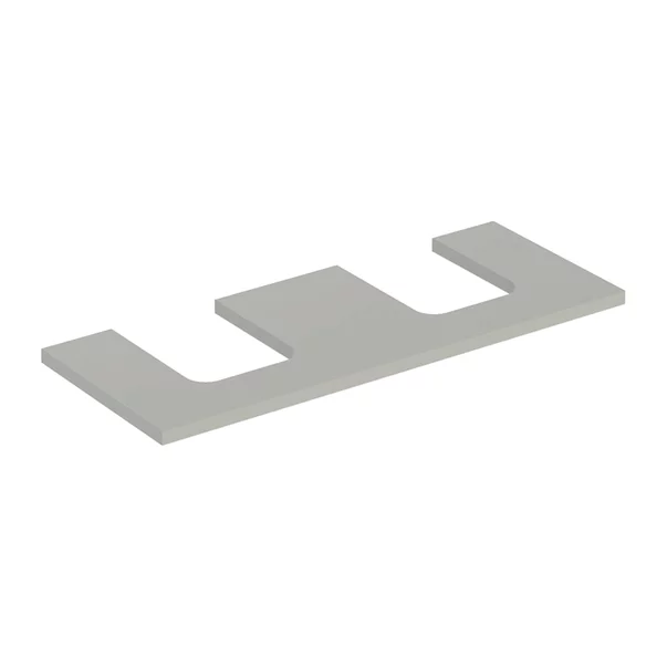 Mobilier Baie - Blat pentru lavoar Geberit One cu decupaj dublu 120 cm greige mat