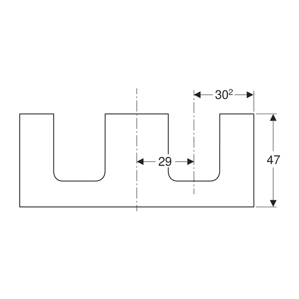 Blat pentru lavoar Geberit One cu decupaj dublu 120 cm greige mat [2]