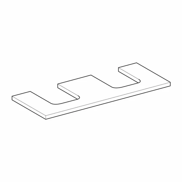 Blat pentru lavoar Geberit One cu decupaj dublu 120 cm greige mat [5]