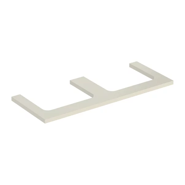 Mobilier Baie - Blat pentru lavoar Geberit One cu decupaj dublu gri nisip lucios 120 cm