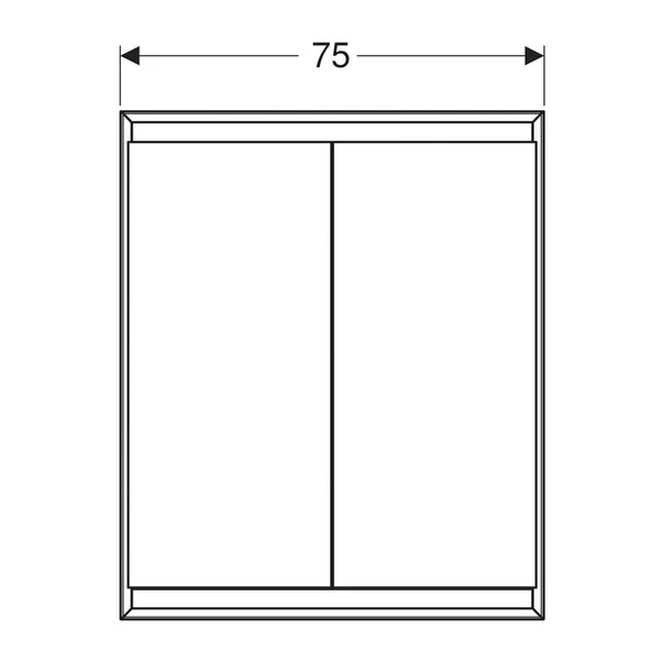 Dulap incastrat cu oglinda Geberit One ComfortLight 75 cm aluminiu eloxat [2]