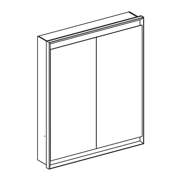 Dulap incastrat cu oglinda Geberit One ComfortLight 75 cm aluminiu eloxat [5]