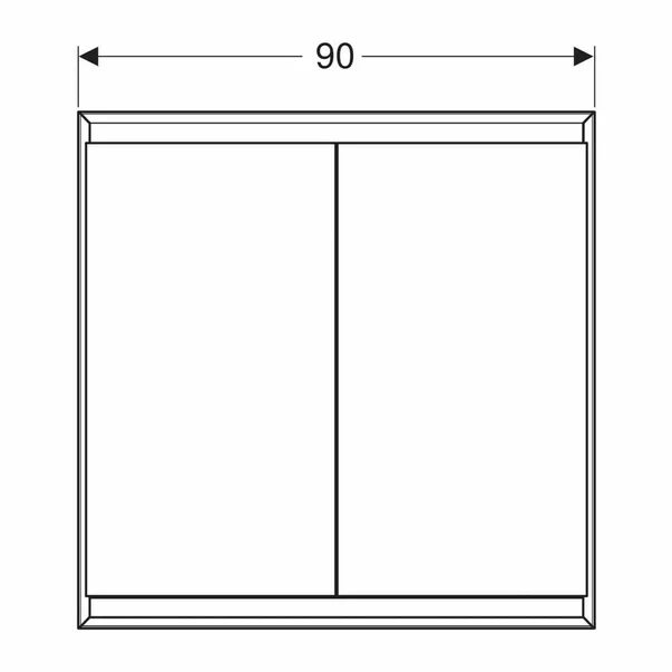 Dulap incastrat cu oglinda Geberit One ComfortLight 90 cm aluminiu eloxat [2]