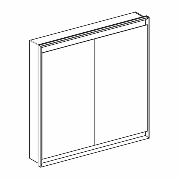 Dulap incastrat cu oglinda Geberit One ComfortLight 90 cm aluminiu eloxat [5]