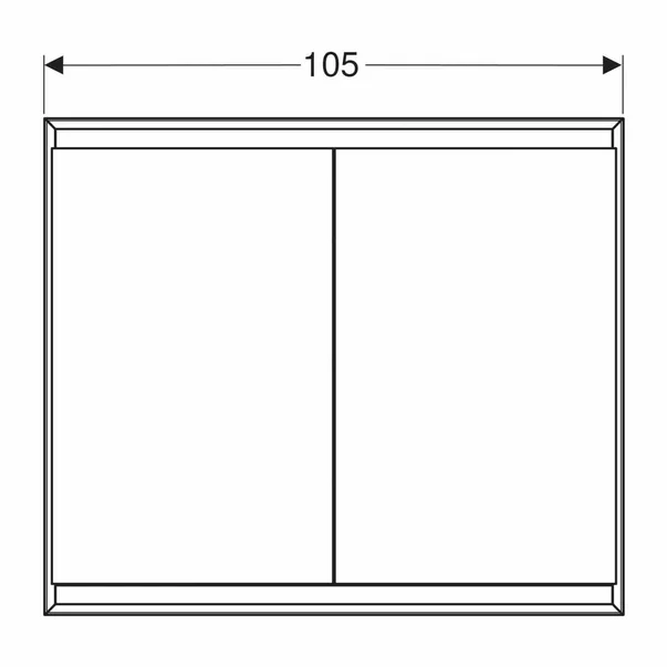 Dulap incastrat cu oglinda Geberit One ComfortLight 105 cm aluminiu eloxat [5]