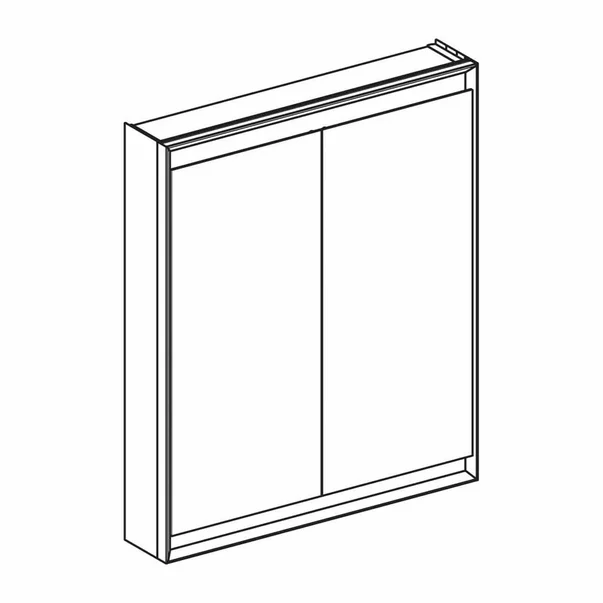 Dulap cu oglinda Geberit One ComfortLight 75 cm aluminiu eloxat [5]