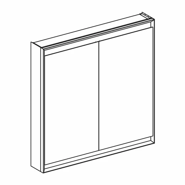 Dulap cu oglinda Geberit One ComfortLight 90 cm aluminiu eloxat [5]