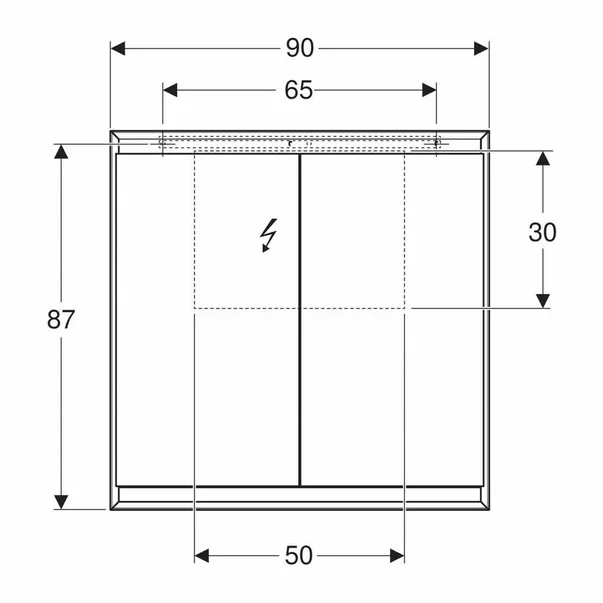 Dulap cu oglinda Geberit One ComfortLight 90 cm alb [2]
