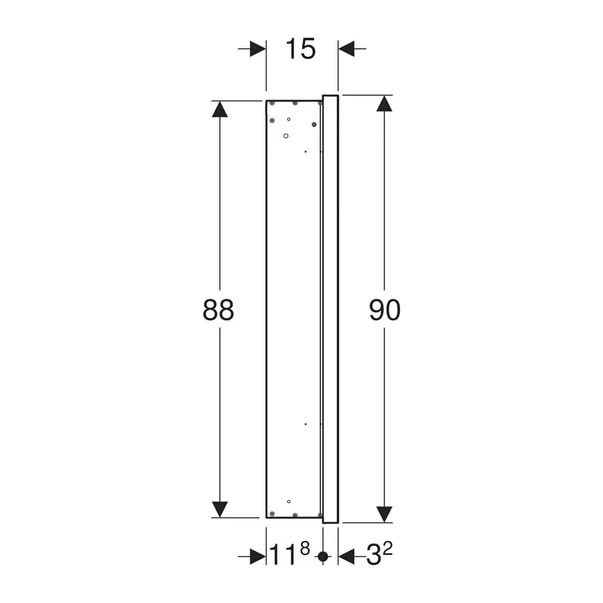Dulap incastrat cu oglinda si nisa Geberit One ComfortLight 60 cm dreapta aluminiu eloxat [3]