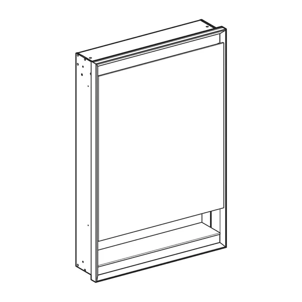 Dulap incastrat cu oglinda si nisa Geberit One ComfortLight 60 cm dreapta aluminiu eloxat [5]