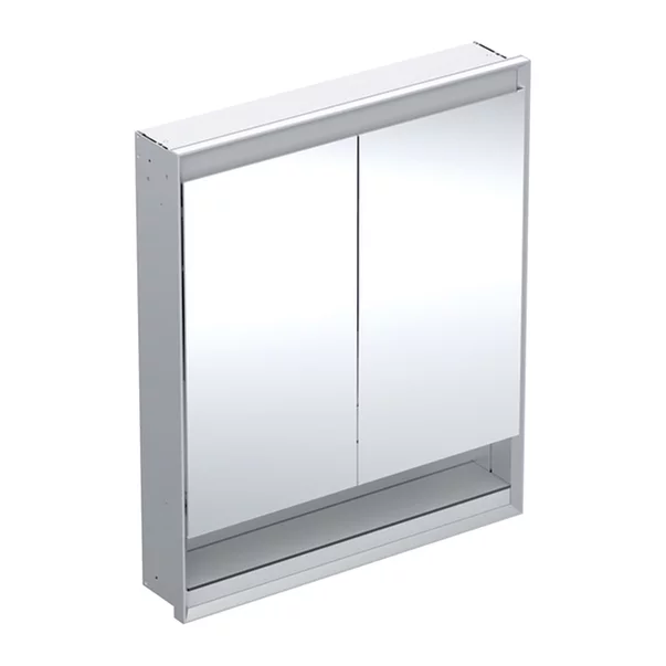 Mobilier Baie - Dulap incastrat cu oglinda si nisa Geberit One ComfortLight 75 cm aluminiu eloxat