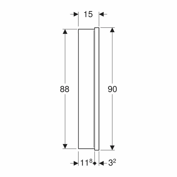 Dulap incastrat cu oglinda si nisa Geberit One ComfortLight 75 cm aluminiu eloxat [4]