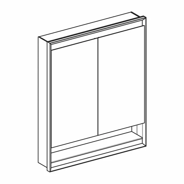 Dulap incastrat cu oglinda si nisa Geberit One ComfortLight 75 cm aluminiu eloxat [5]